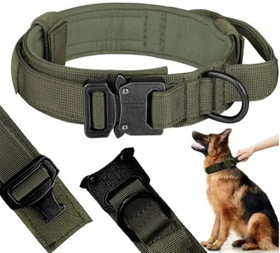 TacticalDog™ Halsband – Sterk, Ademend & Betrouwbaar voor Grote Honden